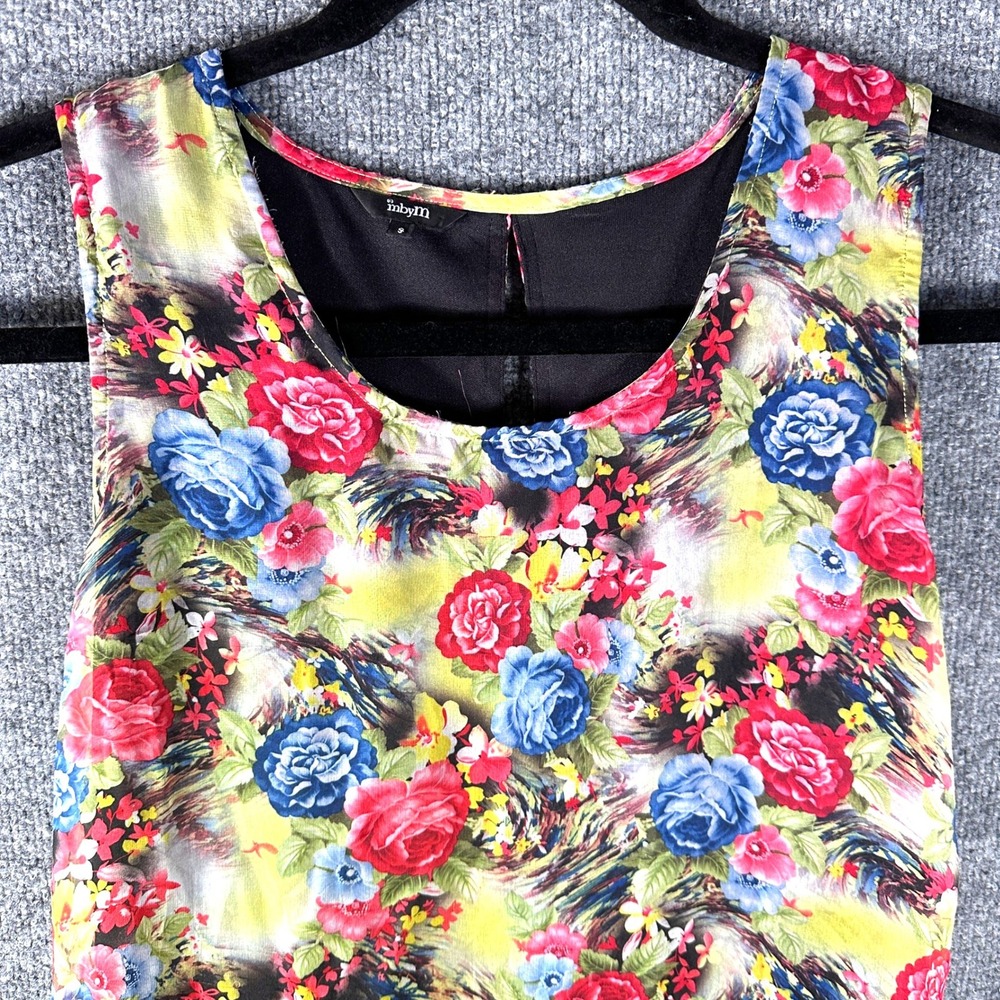 Cottagecore Floral Tank Top Sz S Airy Boho Romantic Roses Garden Party Summer